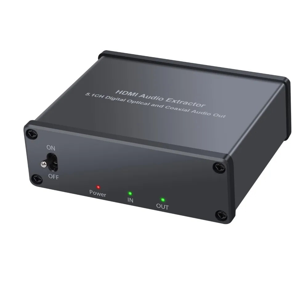 Цифровой аудио экстрактор HDMI к HDMI оптический TOSLINK SPDIF+ коаксиальный конвертер с USB кабелем и переключателем питания Поддержка 4 к 3D