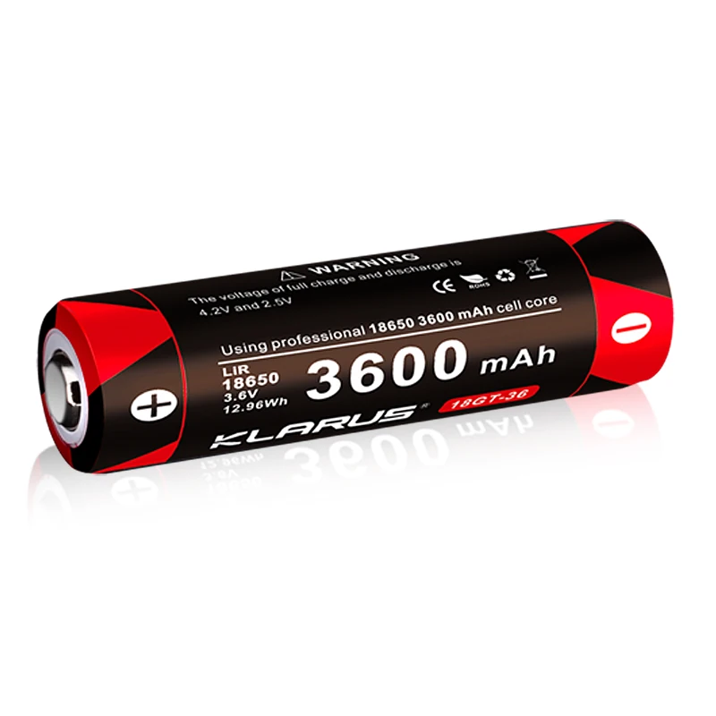 2 шт KLARUS 18650 3600mAh 18GT-36 3,6 V литий-ионная батарея Высокая производительность 18650 li батарея