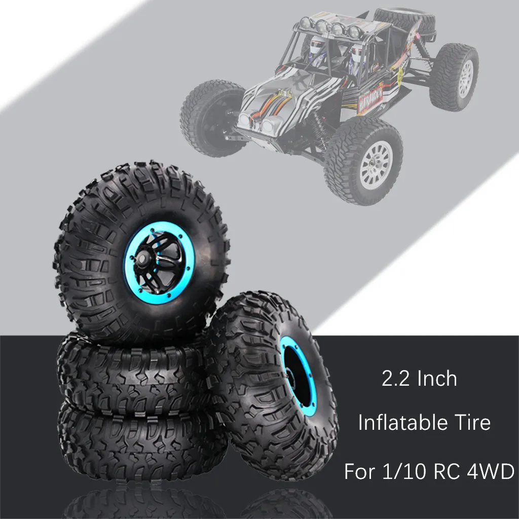 Детали модели 4 шт. пневматическая шина Beadlock 2 дюйма 1/10 Гусеничный SCX10 TRX4