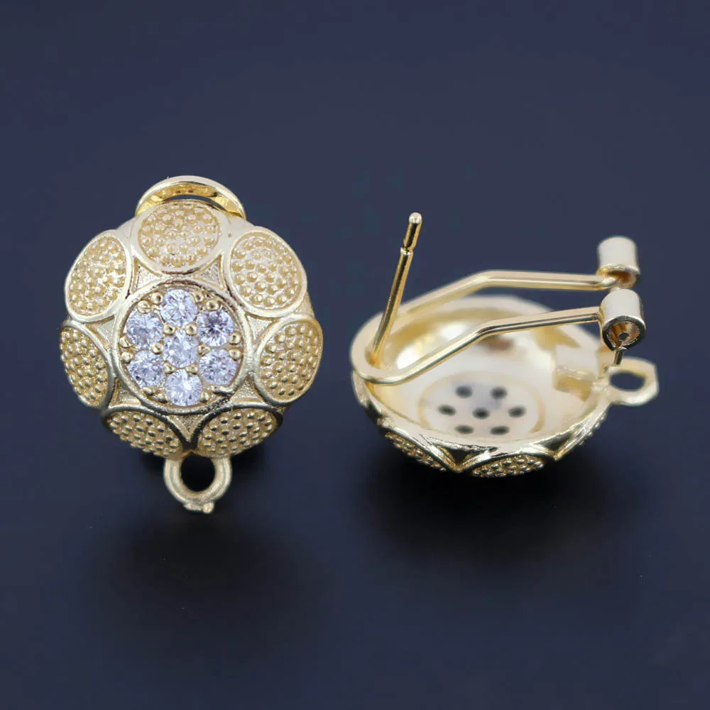Серьги-клипсы с микрозакрепкой из фианита зажим подвесками металлическая