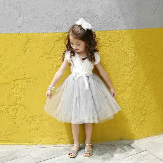 Summer 2020 Baby Girls Clothes Infant Child Party Wedding Dress Lace Bow Children's Princess Tutu Dresses Kids | Детская одежда и