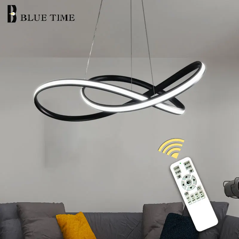 Современные золотые и черные белые светодиодные люстры освещение для столовой