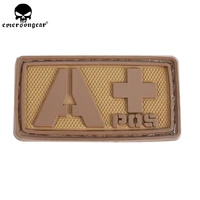 emersongear pvc patch blood type atactical paintball hunting equipment wargame pvc blood patch green black em5514