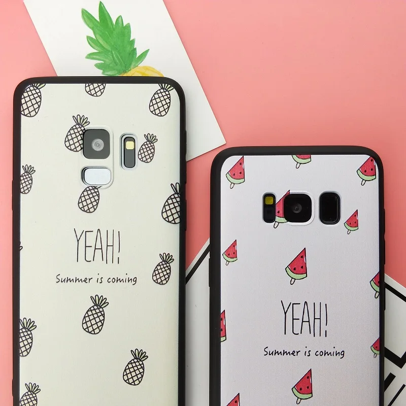 Spring Lemon For Samsung Galaxy S8 Case Summer is Coming Watermelon Pineapple Fruit S7edge S7 S8PLUS |