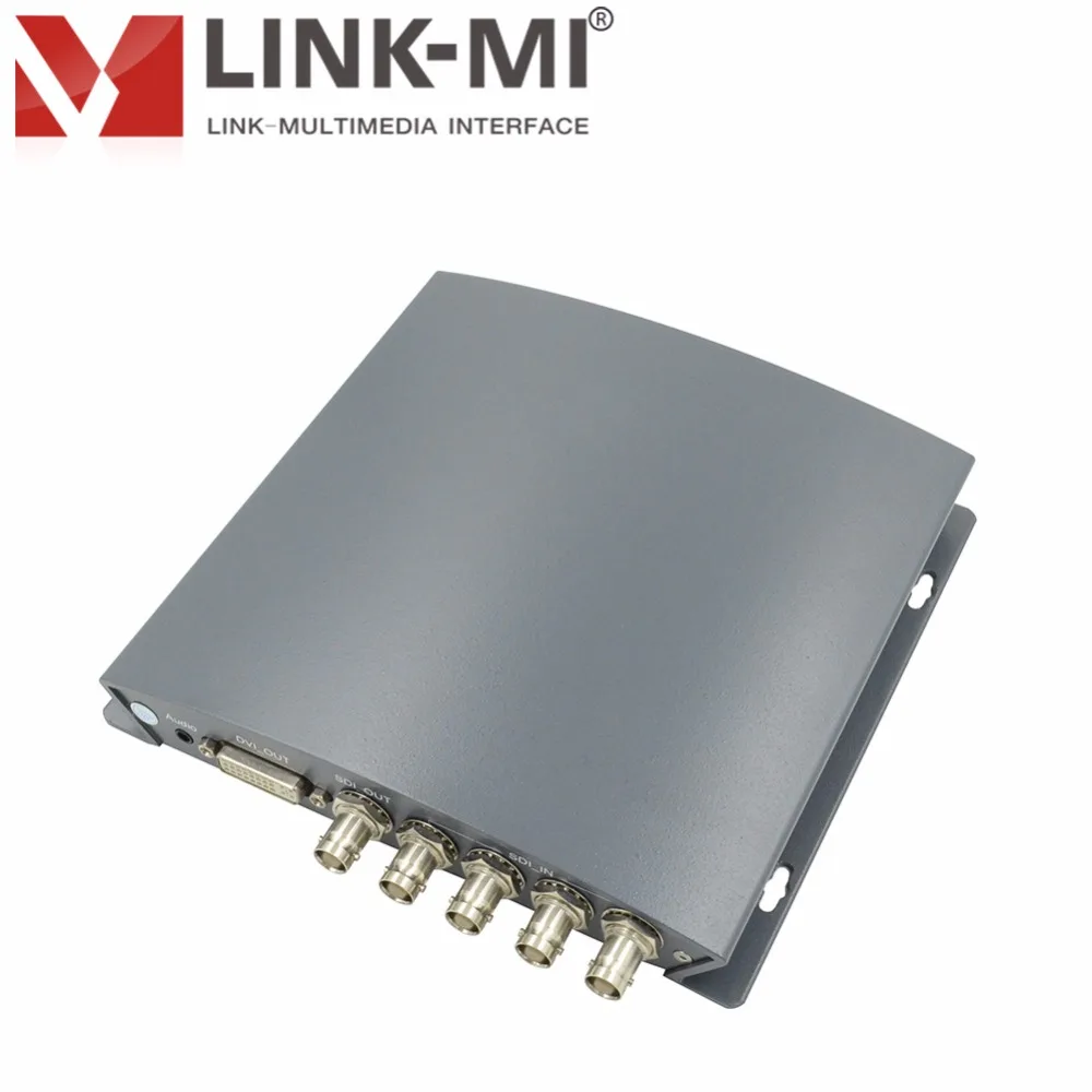 Видеопроцессор LINK MI sdi 4 в 1 сплиттер DVI 1x4 SD/HD/3G SDI SDI/DVI удлинитель 4x1 с RS232 RS485|video