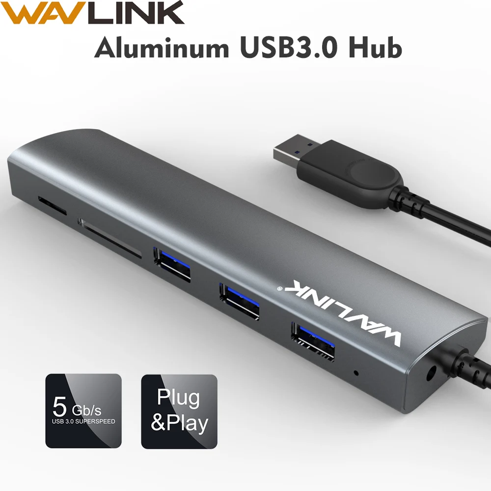 USB концентратор Wavlink 3 0 картридер для SD/Micro SD карт|USB-хабы| |