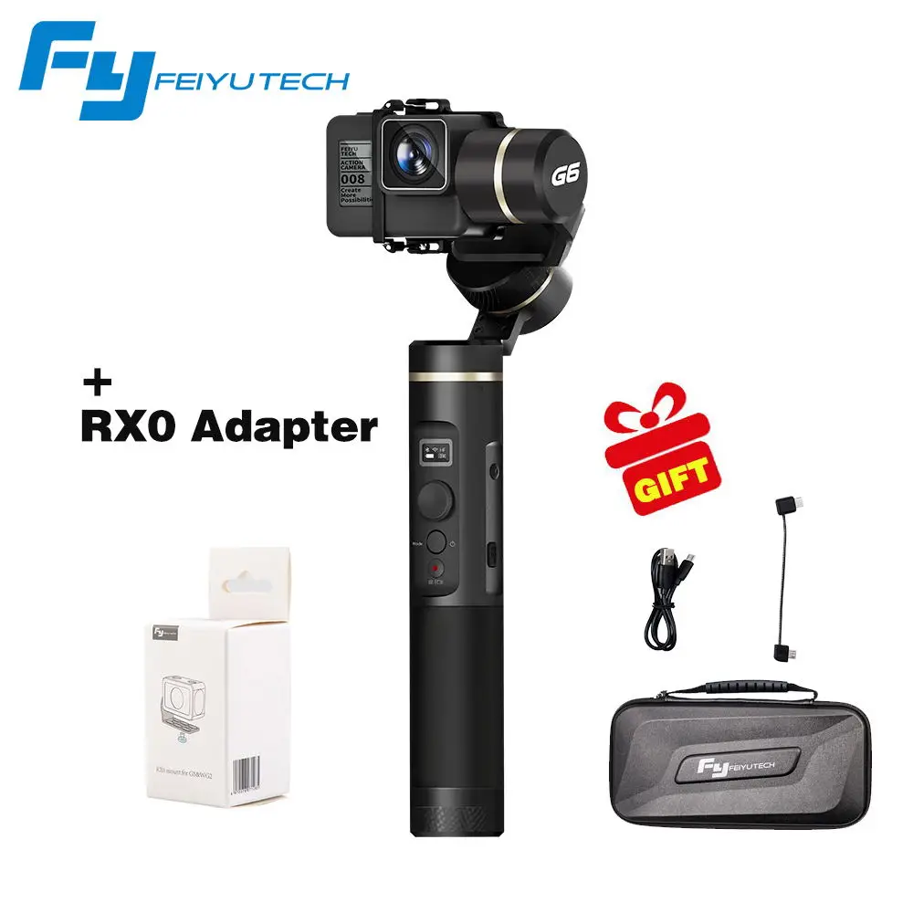 Option 4 FeiyuTech Feiyu G6 3 оси ручной карданный стабилизатор для экшн-камеры Gopro 6 5 4 RX0 xiaomi yi 4k Wifi синий зуб OLED экран - Цвет: Option 4