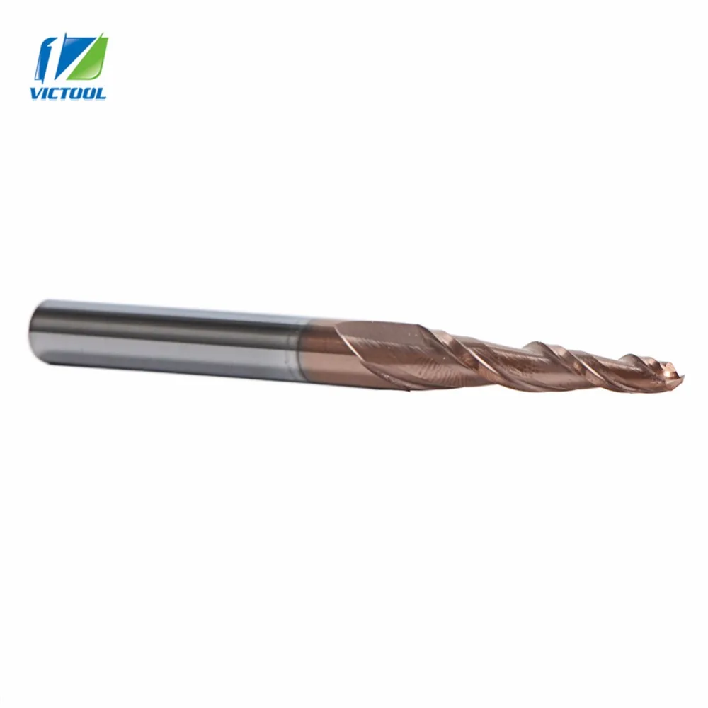 Твердосплавные 2 шт./лот R1.5 * D6 30 5*75 шаровые концевые фрезы с покрытием HRC62