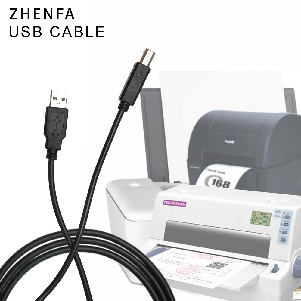 Zhenfa USB 2.0 кабель для передачи данных Шнур HP Deskjet f2110 f2120 f2128 f2140 f2180 d1660 d2430 d2445 d2460 d2468