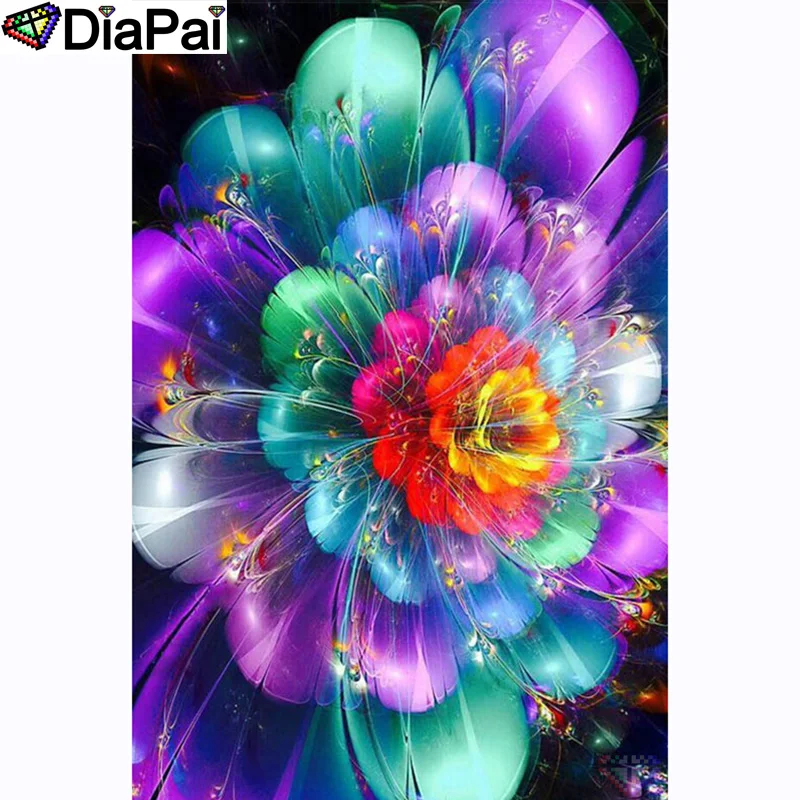 

DIAPAI 100% полный квадратный/круглый дрель алмазная живопись 5D «сделай сам» "цветок пейзаж" Diamond вышивка вышивки крестом 3D декор A20703