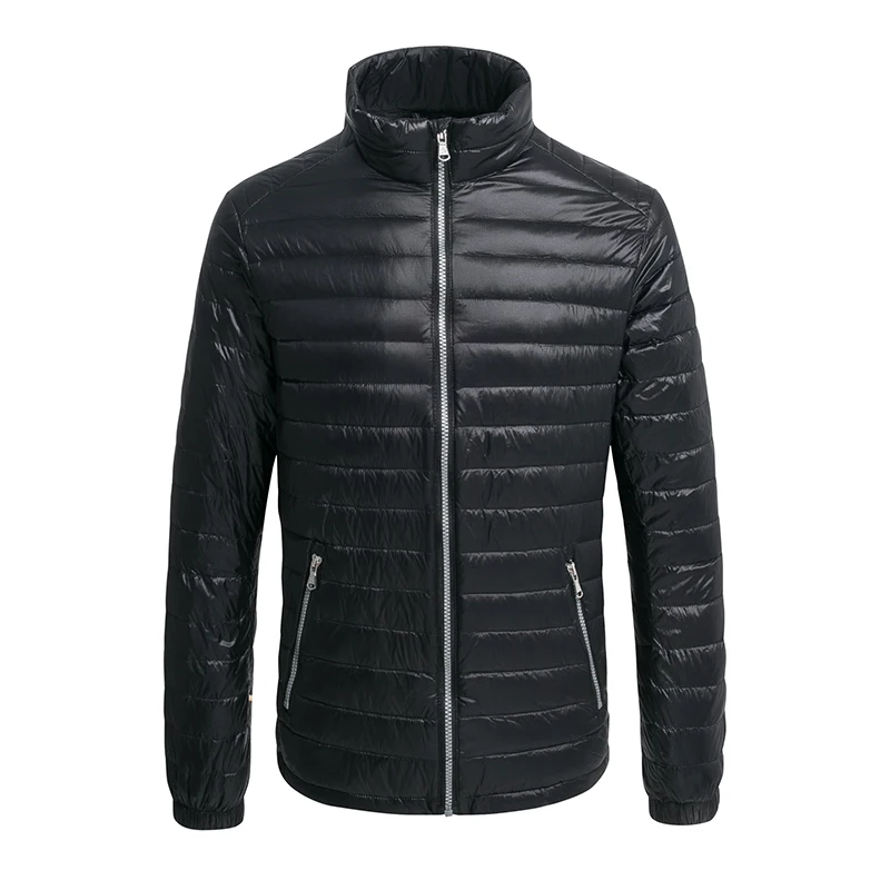 Новое поступление Зимний стиль мужской бутик тонкий воротник стойка пуховое