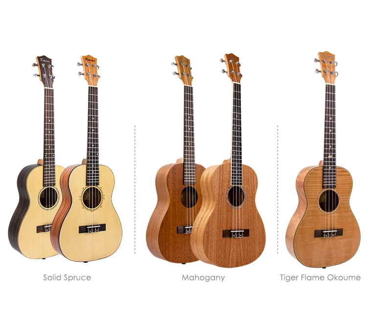 Kmise Baritone Гавайская гитара 30 дюймов из красного дерева Ukelele Uke 4 струны Гавайская гитара