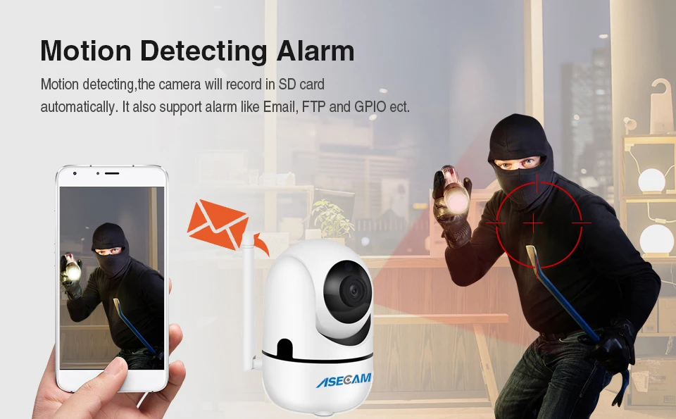 ASECAM HD 1080 P облако Беспроводной IP Камера интеллигентая(ый) автоматическое слежение за человека охранного видеонаблюдения для домашнего применения сетевая камера с WiFi Обнаружение движения