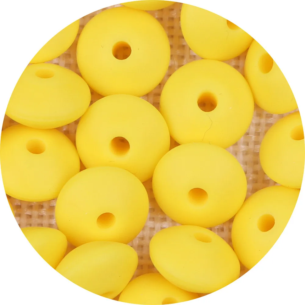 TYRY. HU 100 шт силиконовые бусины для прорезывания зубов Abacus чечевица Diy ювелирные изделия для прорезывания зубов без бисфенола Детские зажимы для пустышки силиконовые бусины 12*6 мм - Цвет: 18
