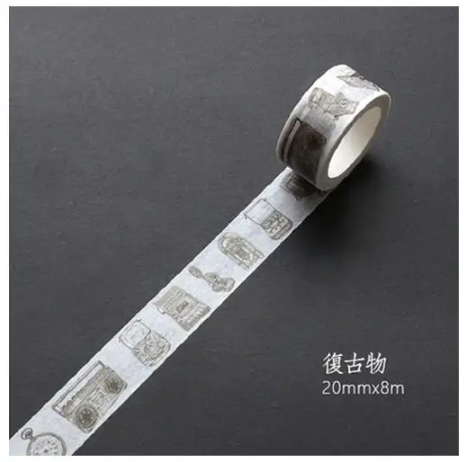 Черно-белый лента для декорации Washi клейкая лента DIY Скрапбукинг Стикеры этикетки клейкая лента - Цвет: 08