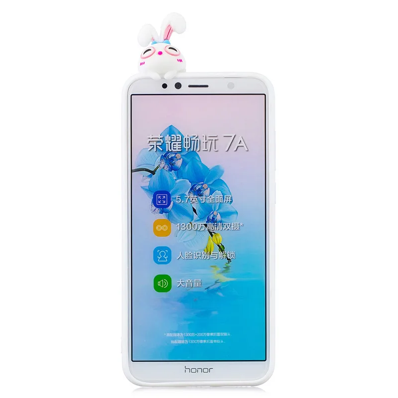 Чехол для Huawei Honor 7A Pro чехол Y6 Prime 2018 с 3D милым единорогом пандой Силиконовые мягкие
