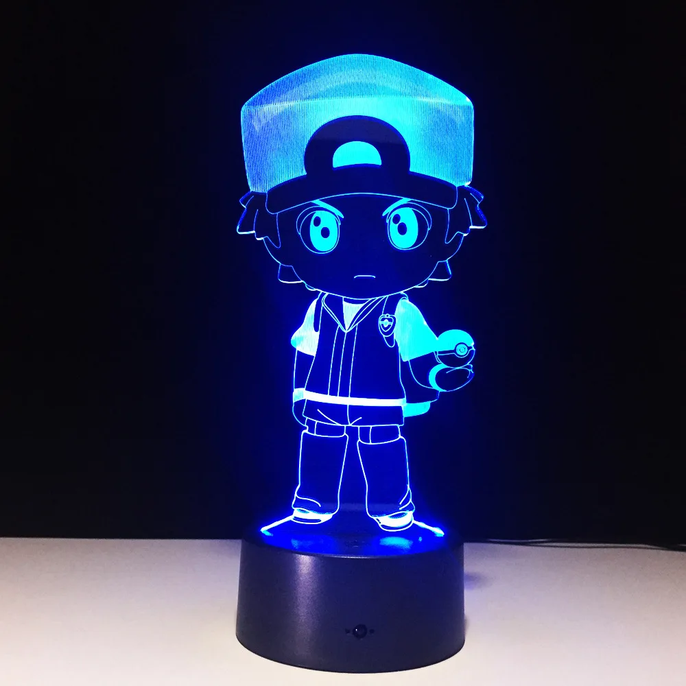 Little Boy Kids 3D Lamp 7 Color RGB LED Night Lamps USB Table Lampara Lampe Baby Sleeping Nightlight Novelty | Лампы и освещение