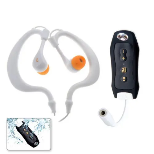 8 Гб Водонепроницаемый MP3 плеер с fm радио наушники зажим для плавания бега