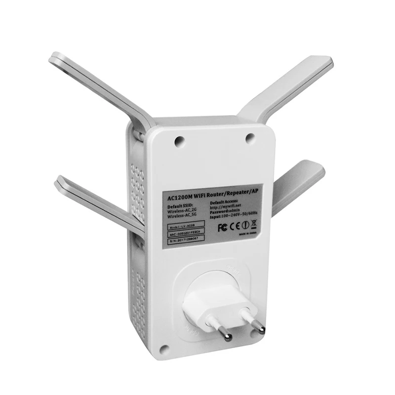 2 4G & 5G WiFi ретранслятор усилитель сигнала двухдиапазонный AP 1200 Мбит/с беспроводной