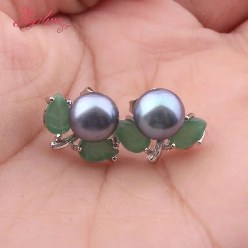 1 пара женские серьги с натуральным пресноводным жемчугом 6 мм|earrings fashion|earrings free