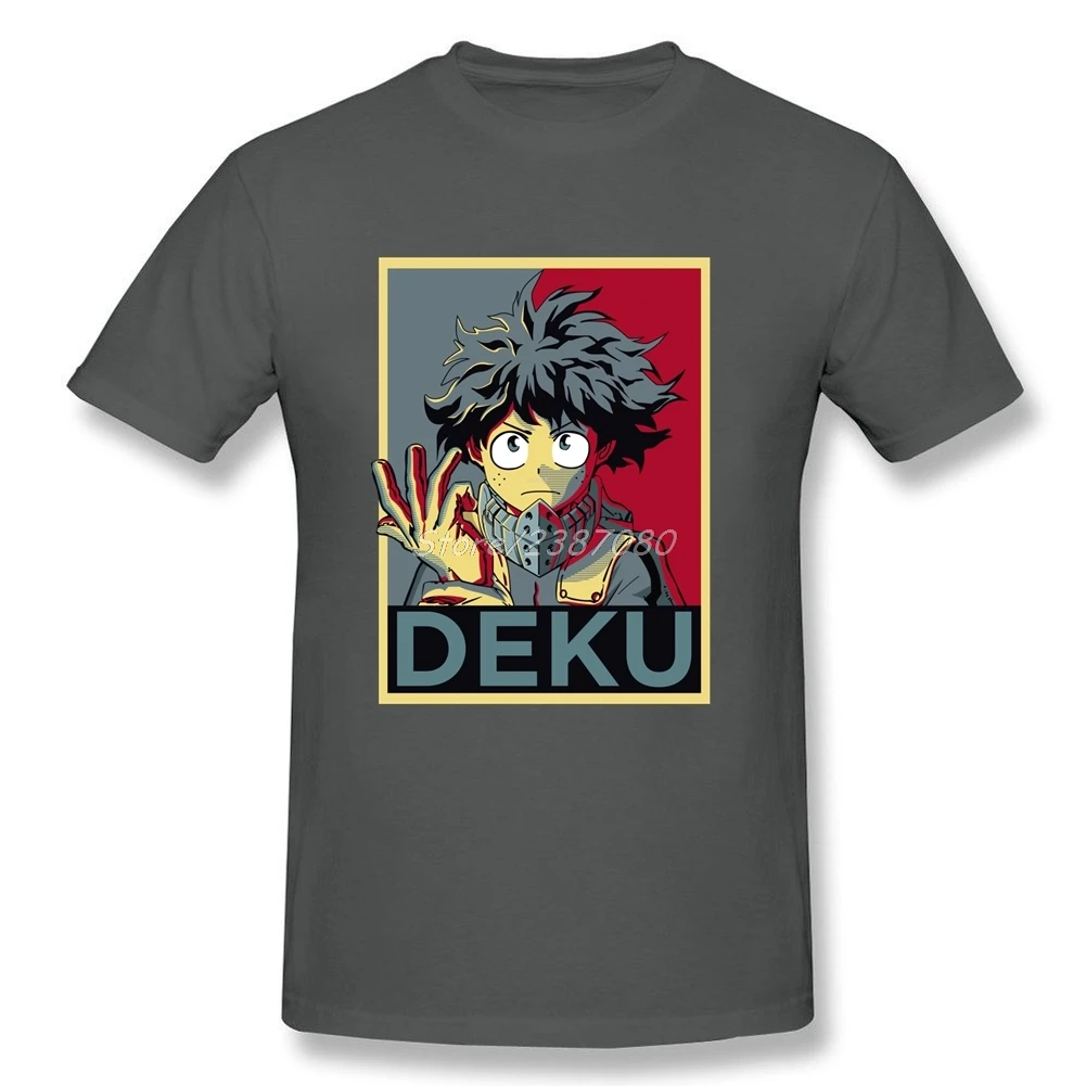 Deku мой герой футболка из хлопка с круглым вырезом коротким рукавом мужские