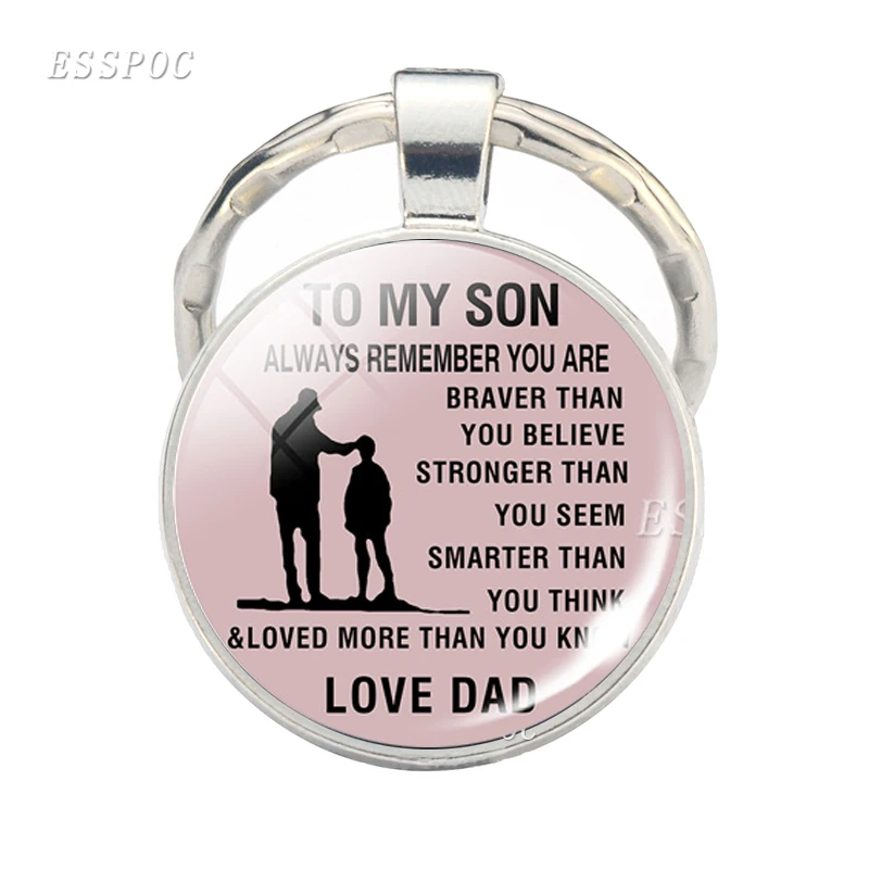 Брелок с надписью To My Son ювелирный брелок Always bemдекабря You Braver со стеклянным