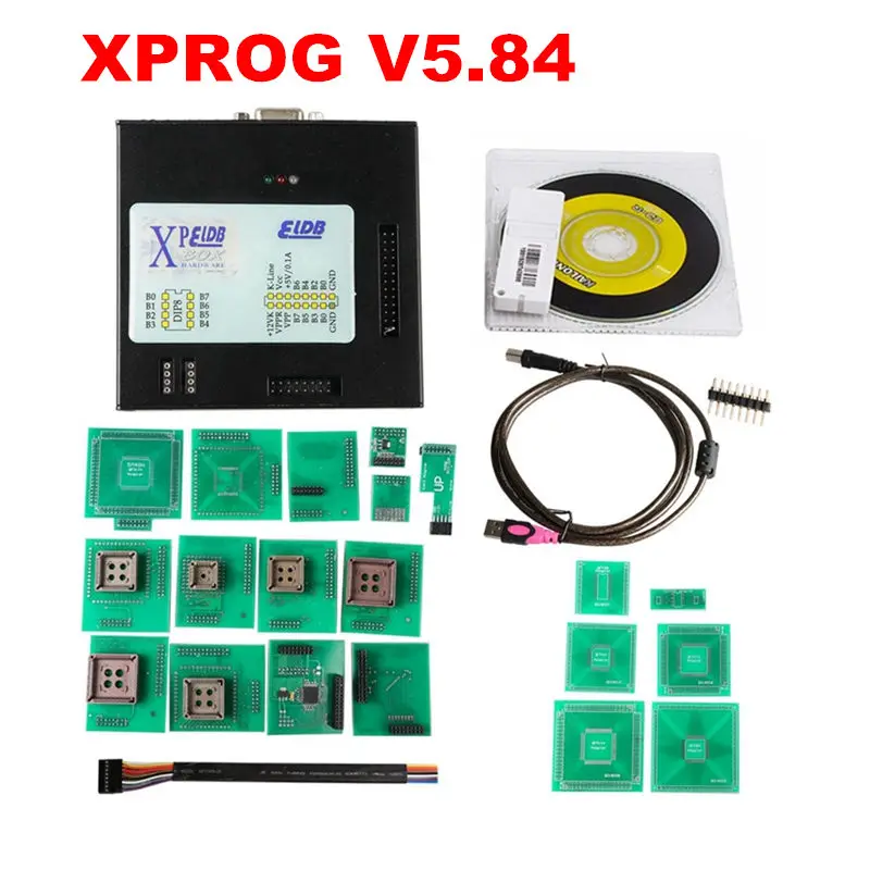 V5.84 Профессиональный XPROG V6.12/V5.55/5,60/5,84/V5.86 XPROG-M 6,12 ECU Программатор металлический ящик X-PROG обновление EEPROM Программирование инструмент - Цвет: V5.84