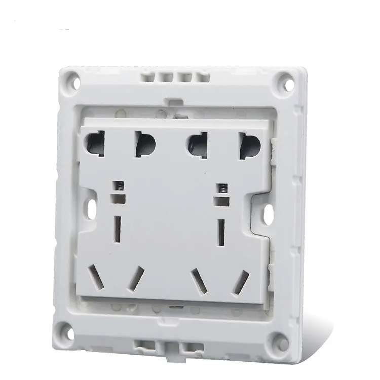 

Luxury Yellow Wood Pattern 86 Wall Switch, Double Five Hole Socket, AC 110 ~ 250V 10A