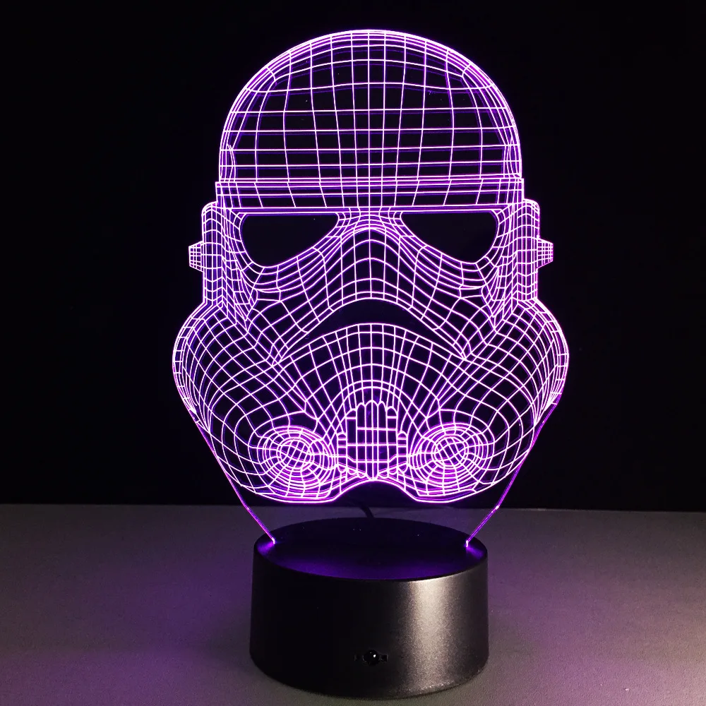 Настольная светодиодная 3d лампа Звездные войны 7 цветов|Ночники| |