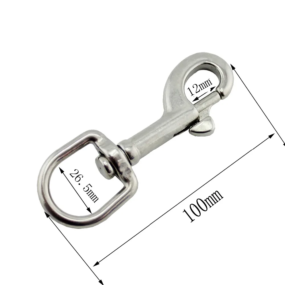100mm Stainless Steel Scuba Diving Swivel Single Bolt Snap Hook | Hooks