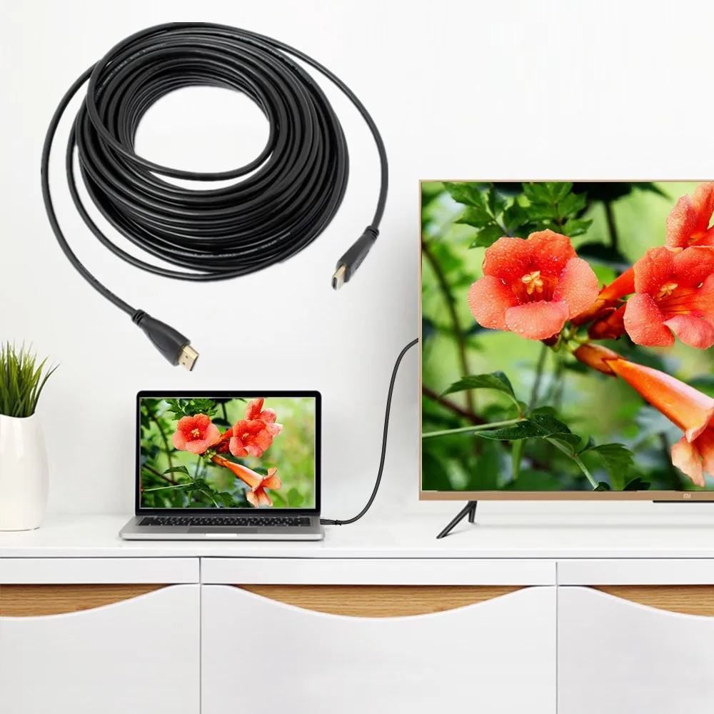 HDMI-compatible hdTV Cable 1M 1.5M 2M 3M 5M 8M 10M 15M fast quick High Speed Long extend Cord Plug Male-Male HDTV 100PCS | Электроника