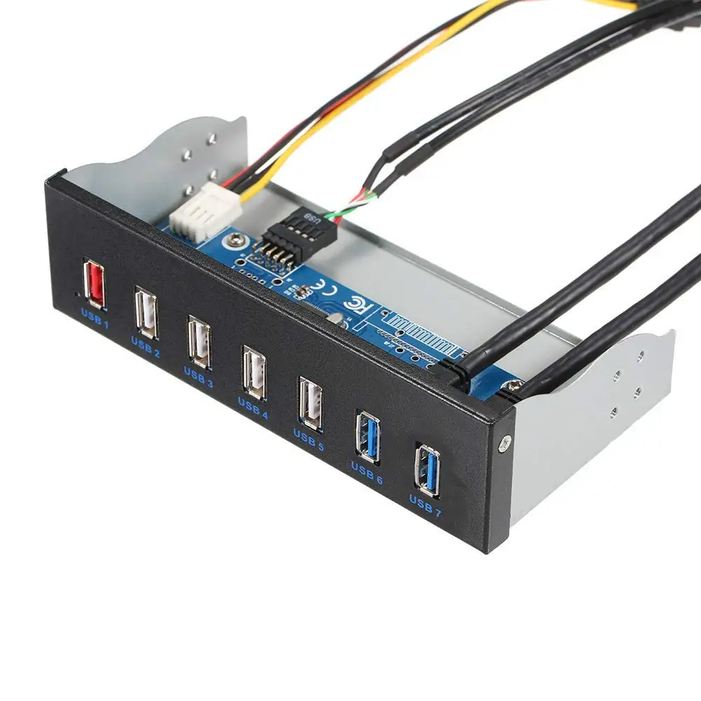 2022 5 25 &quotCD-ROM Drive Bay Передняя панель 7 портов s Hub 4-Port USB 2 0 2-Port 3 1-Port Быстрая зарядка