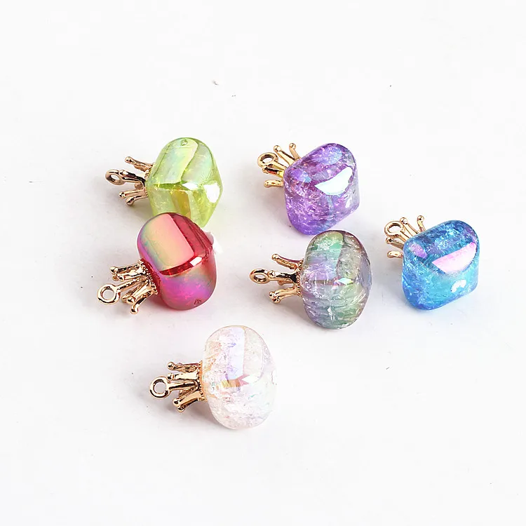 Ritoule Diy handmade jewelry accessories resin temperament crown rectangular earrings pendant making material | Украшения и