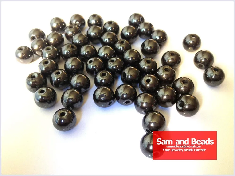 

Магнитные гематитовые бусины 50 шт./лот для браслетов ручной работы, бесплатная доставка, оптовая продажа, 10 мм, высокое качество