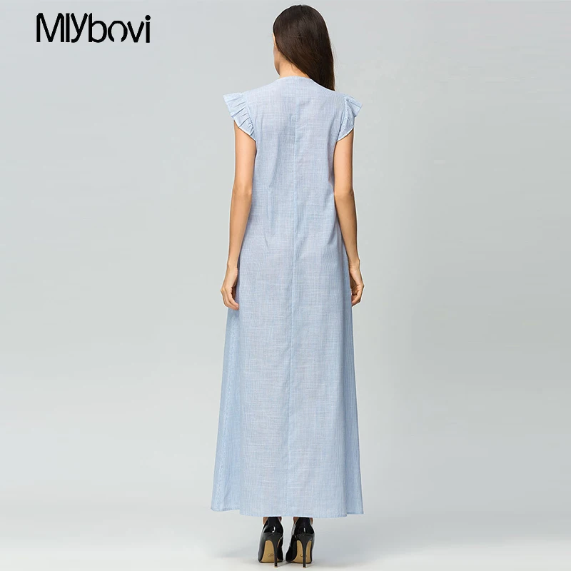 Женщины мусульманское платье Oveisize 2XL Лоскутная Повседневная Макси длинное