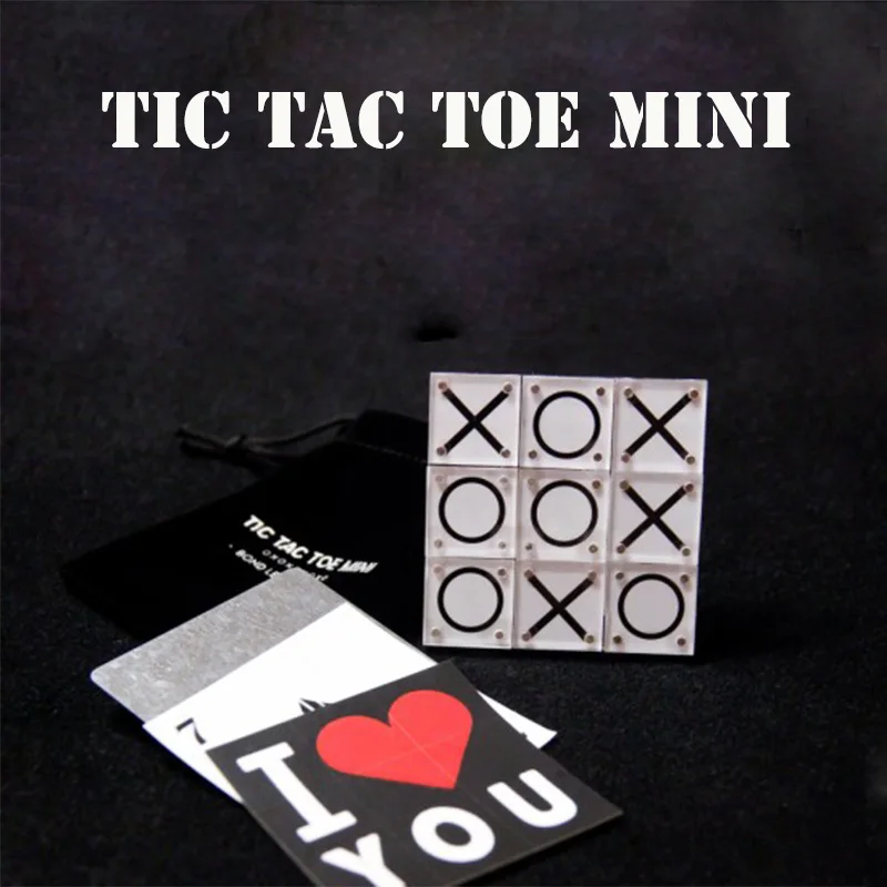 Tic Tac Toe Мини Волшебные трюки маг крупным планом иллюзии мерцающий проп ментализм