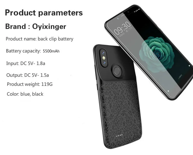 Neng 5500 мАч чехол для зарядного устройства запасной внешний аккумулятор Xiaomi Mi 6