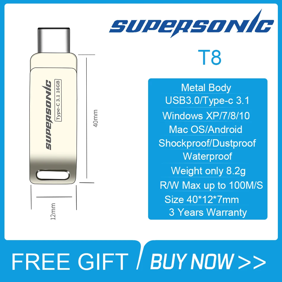 Сверхзвуковой Металлический Высокоскоростной usb 3 0 100 м/с OTG флеш накопитель USB 32