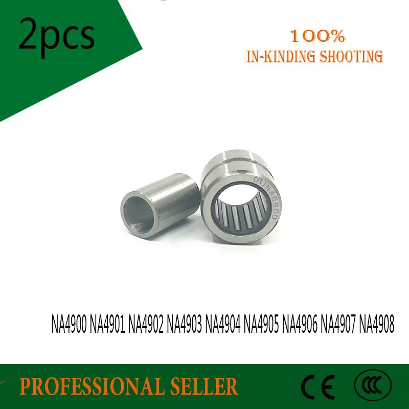 2PCS NA4900 NA4901 NA4902 NA4903 NA4904 NA4905 NA4906 NA4907 NA4908 Bearing Solid Collar Needle Roller Bearings With Inner Ring |