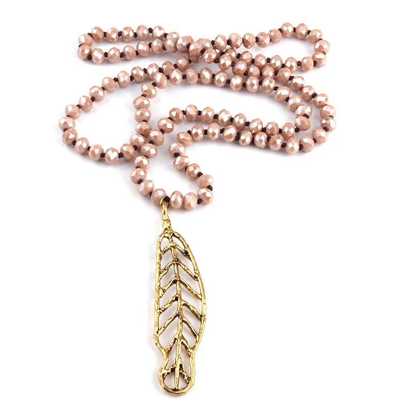 Бесплатная доставка модное длинное ожерелье из сплава с листьями и подвесками