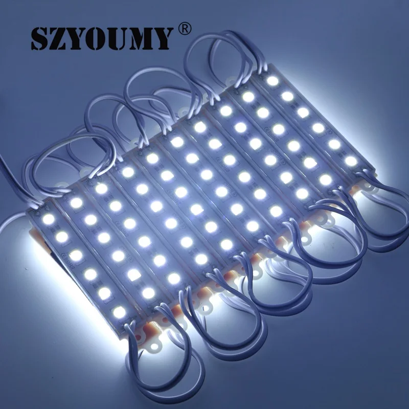 SZYOUMY 200 шт./лот 5050 6 светодиодный модуль освещения DC12V водонепроницаемые