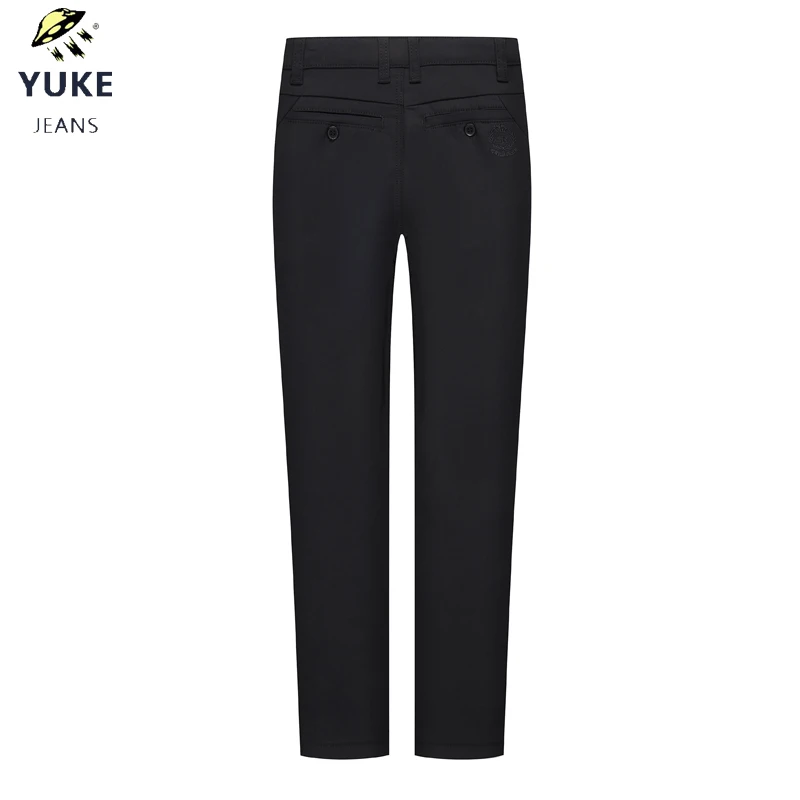 YUKE New Style Boy Student Pants Fit Elastic Casual Children's 7-12 Age Plus Thick Velvet M13656A |