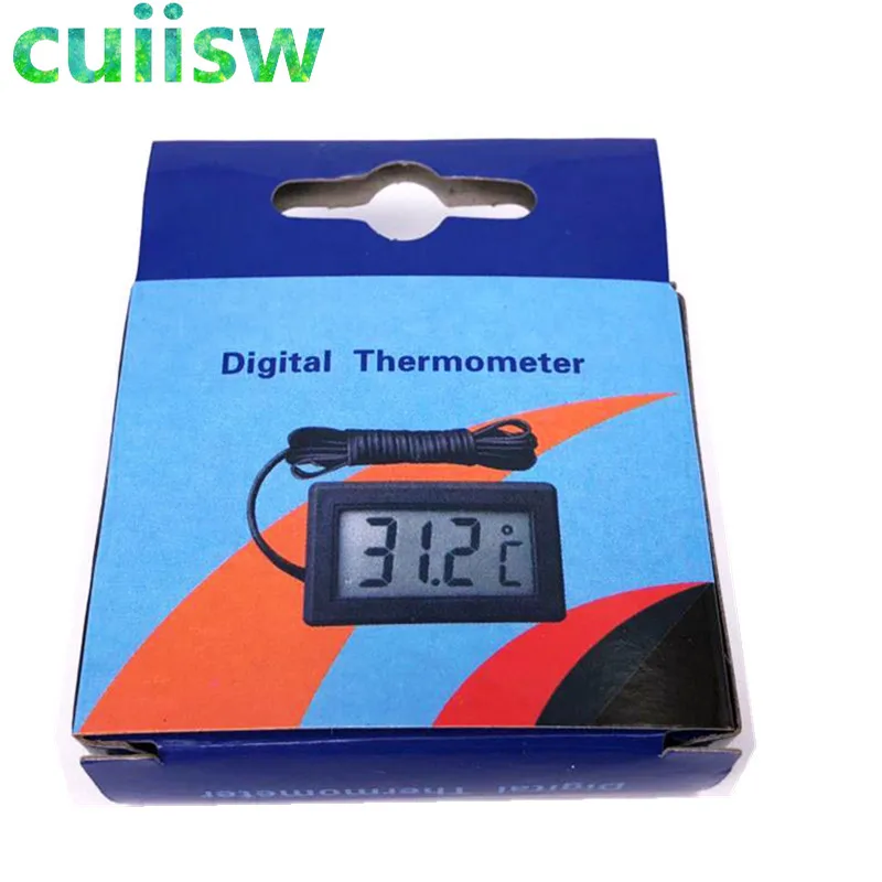 1 шт мини ЖК дисплей цифровой термометр для дома и улицы 2 м/3 м/5 м с пультом