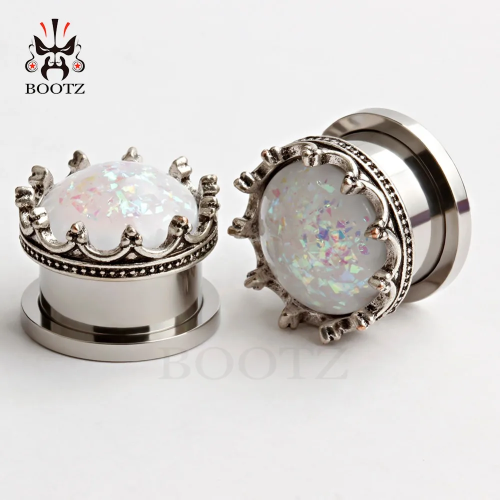 KUBOOZ, 2 шт., серьги, пирсинг, туннель, штекер, расширитель, мода, нержавеющая сталь, ювелирные изделия для тела, серьги с винтовой застежкой для женщин