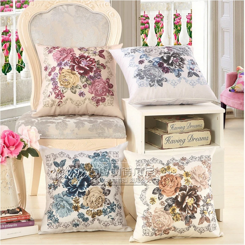 Классические наволочки с цветами декоративные для подушек PC08|cushion green|cushion neckcushion |