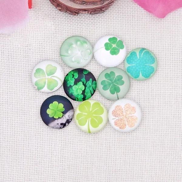 

Mixed Love Clover Alloy Metal Button Snap Jewelry Charm Fit For 18mm Snap Jewelry Button Bracelet&Necklace Jewelry