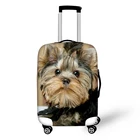Толстый эластичный чехол для чемодана, подходит для чехлов размером 18-30 дюймов, чехлы для чехлов с 3D изображением йоркширских собак, аксессуары для путешествий
