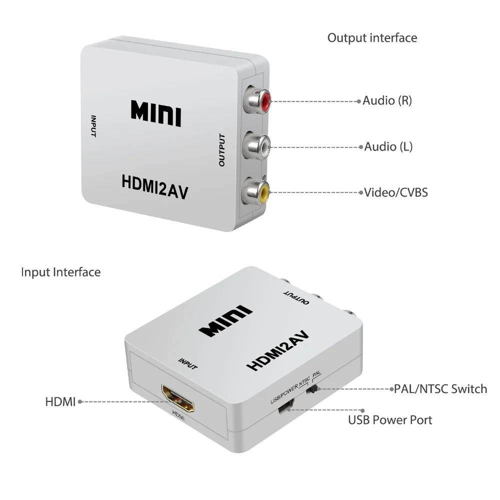 Proster HDMI к RCA 1080P К AV 3RCA CVBs композитный видео аудио конвертер адаптер с поддержкой