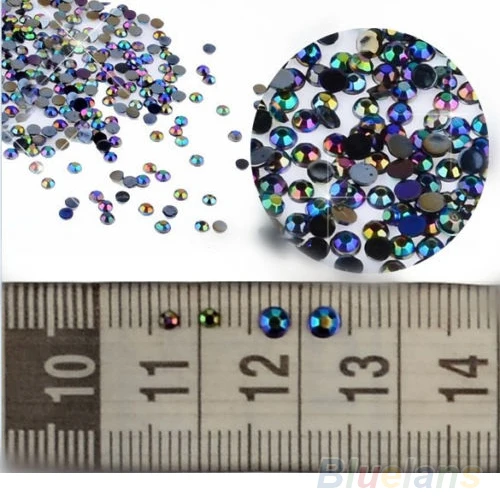 Hot Sale 300pcs 3D Nail Art Tips gems Crystal Glitter Rhinestone DIY Decoration + Wheel 1JMZ | Красота и здоровье