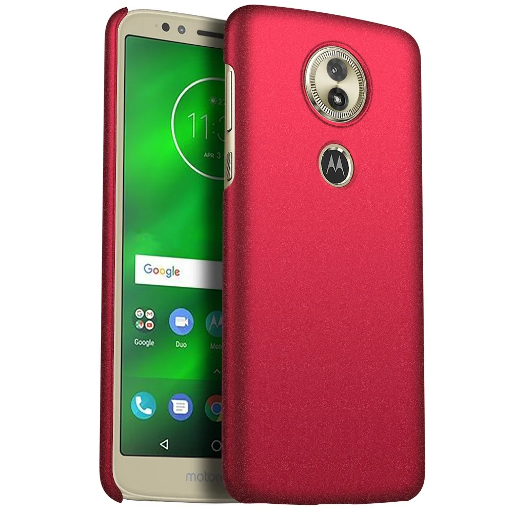 KIYLCZXYCM для Motorola Moto G6 Играть чехол Ультратонкие масляной печатная красный PC задняя